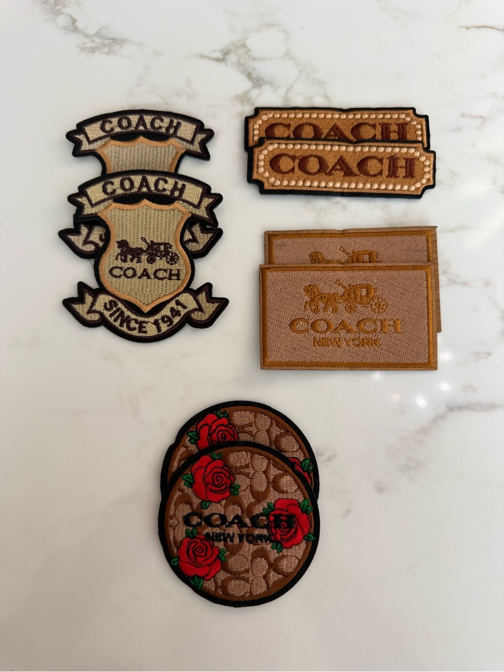 Hand Crafted Coach Embroidered Iron On Patches.